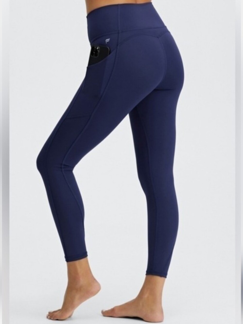 Fabletics PureLuxe 7/8 Length Navy High-Waist Pocket Leggings
